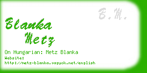 blanka metz business card
